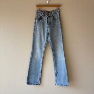 Vintage 90s Silver Co. light wash button fly boot cut jeans